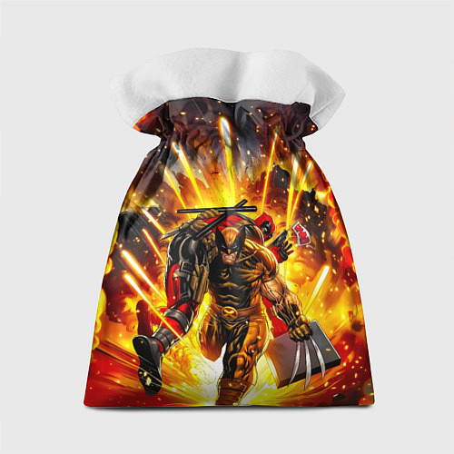 Подарочный мешок Дэдпул и Росомаха при взрыве / 3D-принт – фото 2