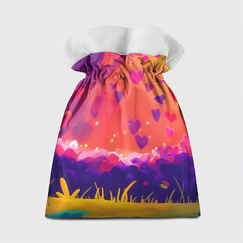 Подарочный мешок Влюбленный милый песец / 3D-принт – фото 2