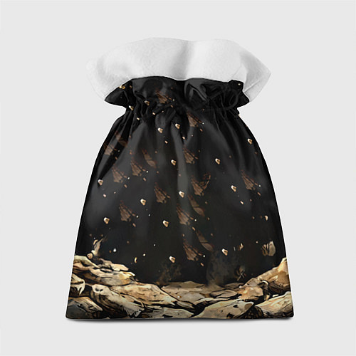 Подарочный мешок Ёжик на черном / 3D-принт – фото 2