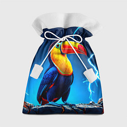 Мешок для подарков Тукан и молния, цвет: 3D-принт