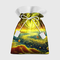 Мешок для подарков Neon galaxy - ai art fantasy, цвет: 3D-принт