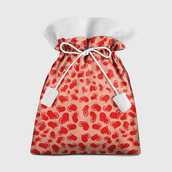 Мешок для подарков Сердца любви, цвет: 3D-принт