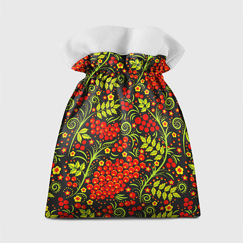 Подарочный мешок Красная рябина хохлома / 3D-принт – фото 2