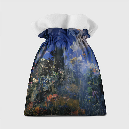 Подарочный мешок Синий единорог в кустах / 3D-принт – фото 2