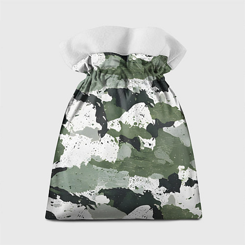 Подарочный мешок Зеленый фактурный камуфляж / 3D-принт – фото 2