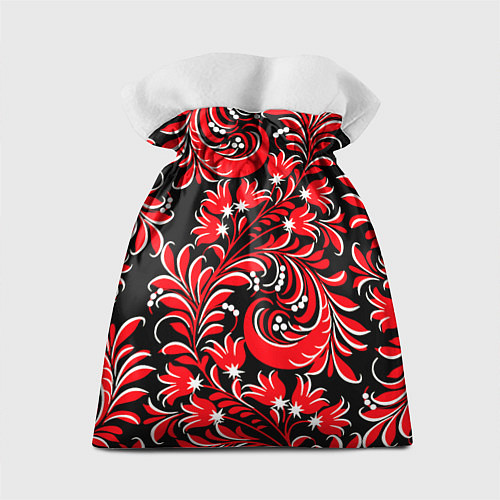 Подарочный мешок Хохлома - красная роспись / 3D-принт – фото 2