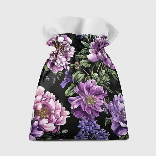Подарочный мешок Пионы и сирень старинный узор / 3D-принт – фото 2