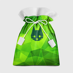 Мешок для подарков Stray green poly, цвет: 3D-принт