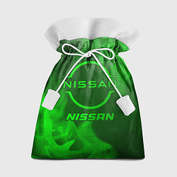 Мешок для подарков Nissan - green gradient, цвет: 3D-принт