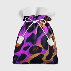 Мешок для подарков Неоновый леопардовый узор, цвет: 3D-принт