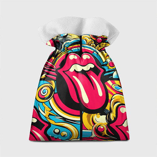 Подарочный мешок Rolling Stones logo - pop art pattern / 3D-принт – фото 2