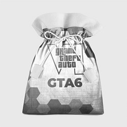 Мешок для подарков GTA6 - white gradient, цвет: 3D-принт