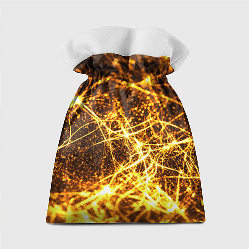 Подарочный мешок Текстура золотые нити / 3D-принт – фото 2