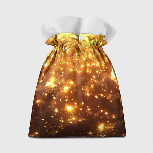 Подарочный мешок Золотые блестки потертая текстура / 3D-принт – фото 2
