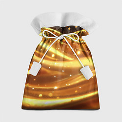 Мешок для подарков Золотая ткань с блестками, цвет: 3D-принт