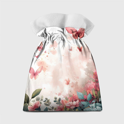 Подарочный мешок Бэтмен прыгает над цветами и бабочками / 3D-принт – фото 2