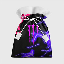 Мешок для подарков Monster energy неоновый шторм, цвет: 3D-принт