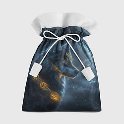 Мешок для подарков Волк фэнтези стиль, цвет: 3D-принт
