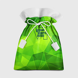 Мешок для подарков GTA6 green poly, цвет: 3D-принт