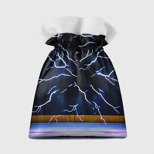 Подарочный мешок Хоккеист и молния / 3D-принт – фото 2