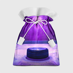 Мешок для подарков Шайба в фиолетовом, цвет: 3D-принт