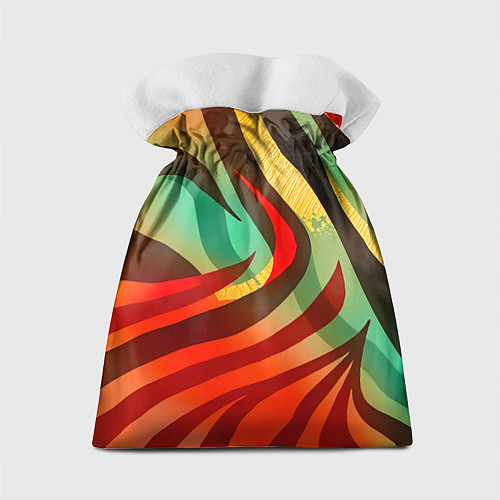 Подарочный мешок Жаркая полосатая абстракция / 3D-принт – фото 2