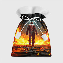 Мешок для подарков Боксер в огне, цвет: 3D-принт