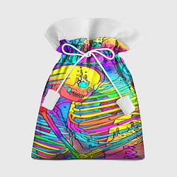 Мешок для подарков Черепа неоновые краски, цвет: 3D-принт
