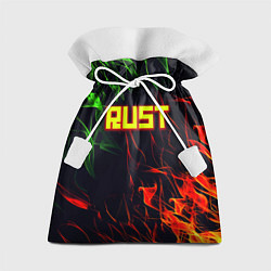 Мешок для подарков RUST огненная текстура, цвет: 3D-принт