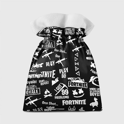 Подарочный мешок Черно белые логотипы игр / 3D-принт – фото 2