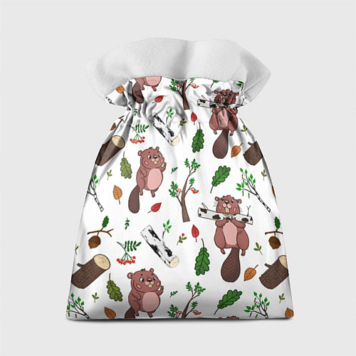 Подарочный мешок Бобер и полено / 3D-принт – фото 2