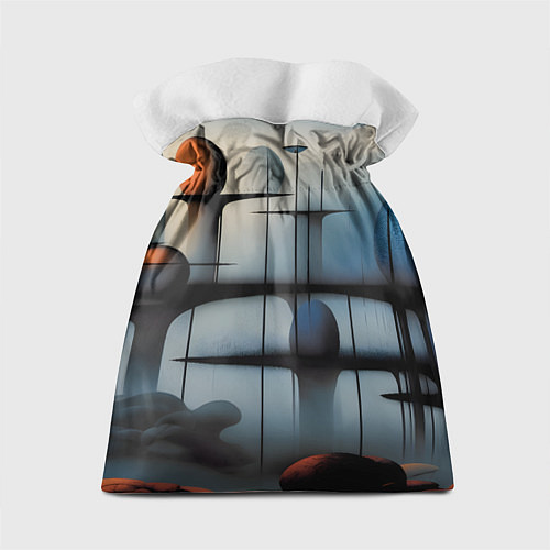 Подарочный мешок Архитектурная абстракция в тумане / 3D-принт – фото 2