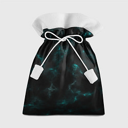 Мешок для подарков Color black turquoise, цвет: 3D-принт