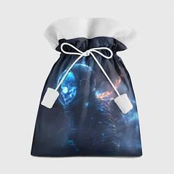 Мешок для подарков Синий скелет космонавта, цвет: 3D-принт