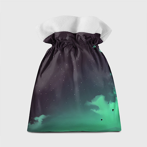 Подарочный мешок Скелет космонавта в зеленых оттенках / 3D-принт – фото 2