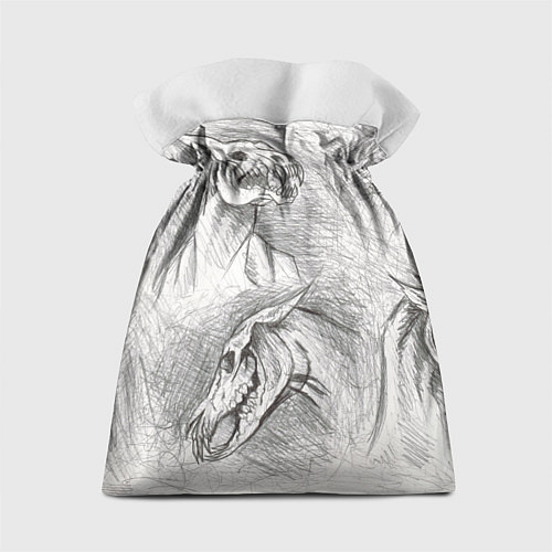 Подарочный мешок Черепа лошадей - эскиз / 3D-принт – фото 2