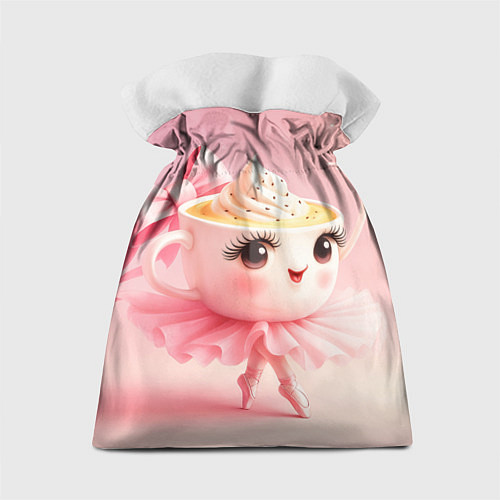 Подарочный мешок Балерина капучино розовый / 3D-принт – фото 2