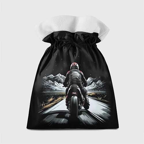 Подарочный мешок Мото-путь к новым горизонтам / 3D-принт – фото 2