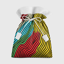 Мешок для подарков Абстрактные цветные линии, цвет: 3D-принт