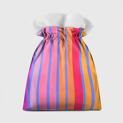 Подарочный мешок Теплые цветные полосы / 3D-принт – фото 2