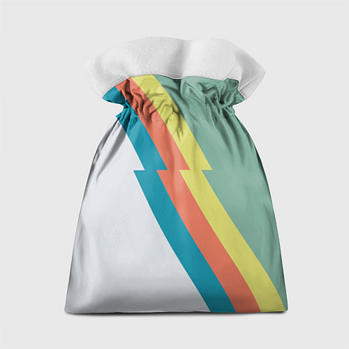 Подарочный мешок Рок молния Боуи весенняя палитра / 3D-принт – фото 2