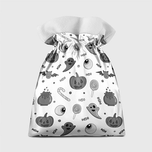 Подарочный мешок Halloween grey and white / 3D-принт – фото 2