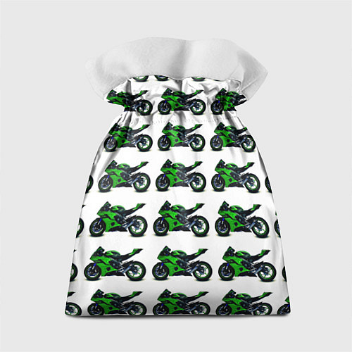 Подарочный мешок Motorbike green / 3D-принт – фото 2