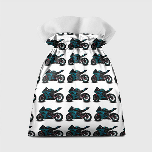 Подарочный мешок Motorbike blue / 3D-принт – фото 2