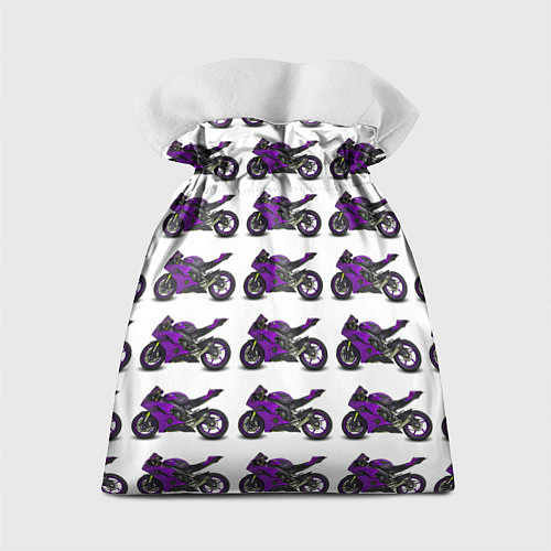 Подарочный мешок Motorcycle purple / 3D-принт – фото 2