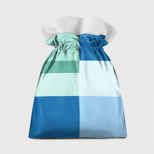 Подарочный мешок Мятное небо колор-блок / 3D-принт – фото 2