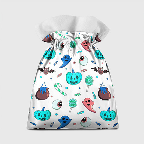 Подарочный мешок Halloween light blue pumpkin / 3D-принт – фото 2