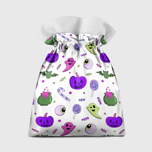 Подарочный мешок Halloween purple pumpkin pattern / 3D-принт – фото 2