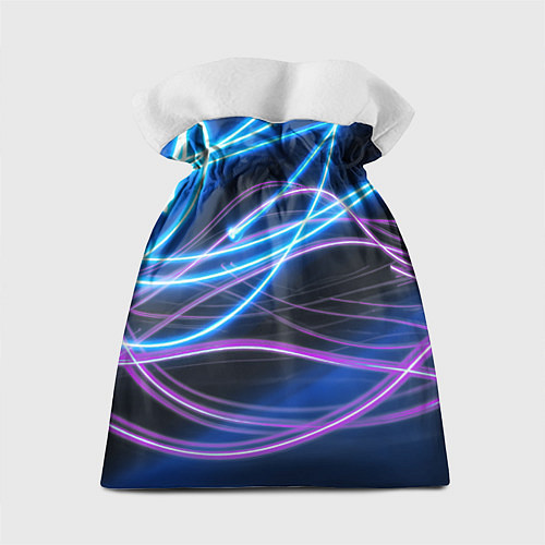 Подарочный мешок Неоновая абстракция на темном / 3D-принт – фото 2