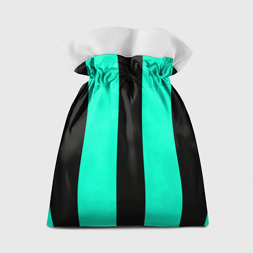 Подарочный мешок Color light blue white line / 3D-принт – фото 2